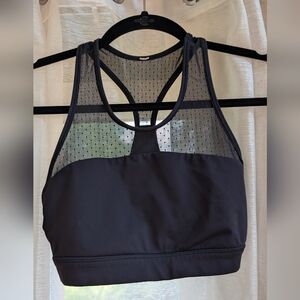 Lululemon Black Mesh Sports Bra